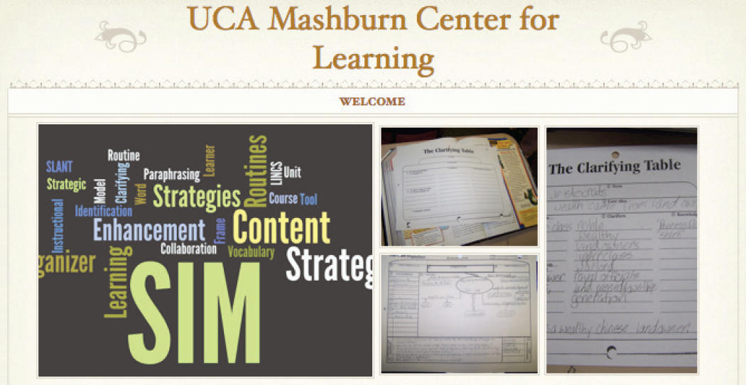 "UCA Mashburn Center for Learning Screenshot"