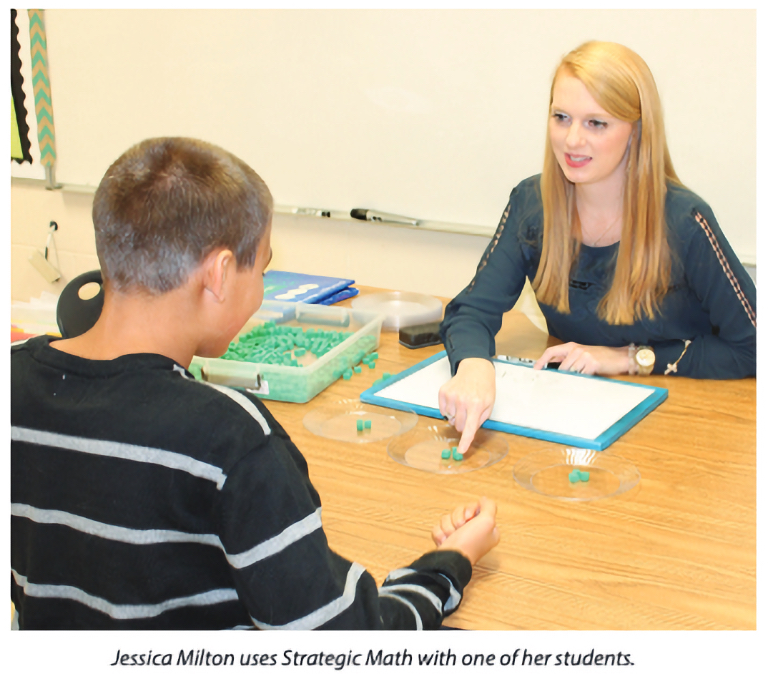 Jessica Milton uses Strategic Math with one of her students